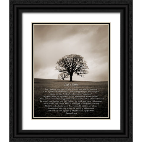 Lifes Gifts Black Ornate Wood Framed Art Print with Double Matting by Johnson, Ian