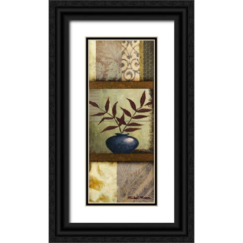 Vase Ornament II Black Ornate Wood Framed Art Print with Double Matting by Marcon, Michael