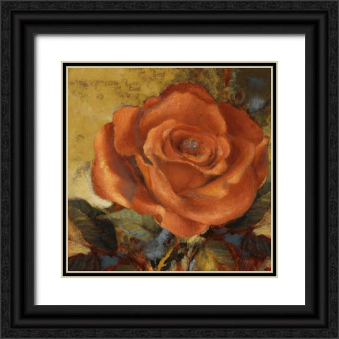 Spicy Rose II Black Ornate Wood Framed Art Print with Double Matting by Loreth, Lanie