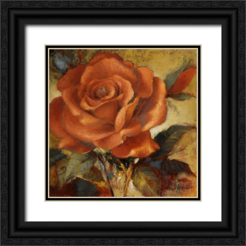 Spicy Rose I Black Ornate Wood Framed Art Print with Double Matting by Loreth, Lanie