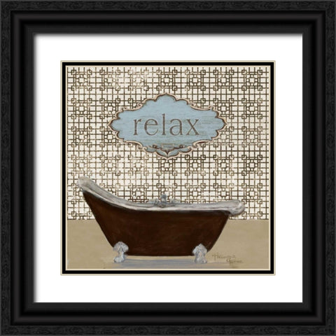Relax Black Ornate Wood Framed Art Print with Double Matting by Hakimipour-Ritter