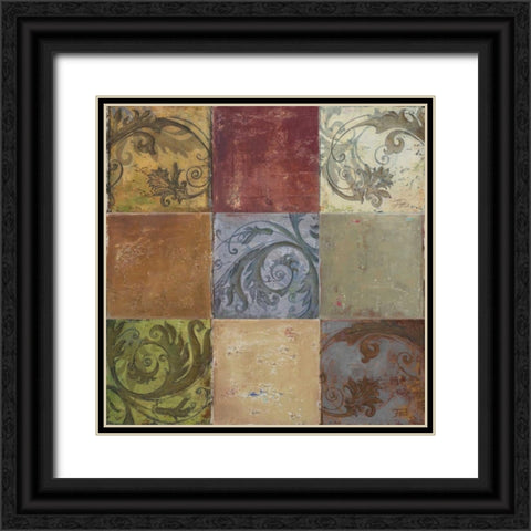 Moroccan Patch I Black Ornate Wood Framed Art Print with Double Matting by Pinto, Patricia