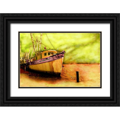 Boat VI Black Ornate Wood Framed Art Print with Double Matting by Mabat, Ynon