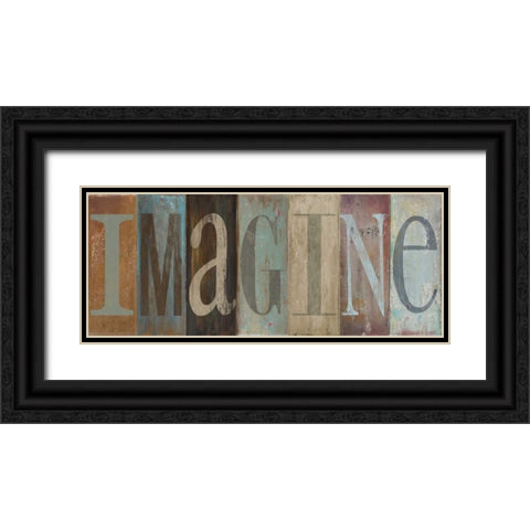IMAGINE Black Ornate Wood Framed Art Print with Double Matting by Pinto, Patricia