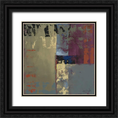 Teal Perception I Black Ornate Wood Framed Art Print with Double Matting by Loreth, Lanie