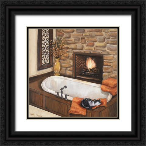 Fireplace Escape I Black Ornate Wood Framed Art Print with Double Matting by Hakimipour-Ritter