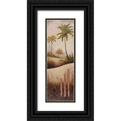 Tropical Gardens I Black Ornate Wood Framed Art Print with Double Matting by Marcon, Michael