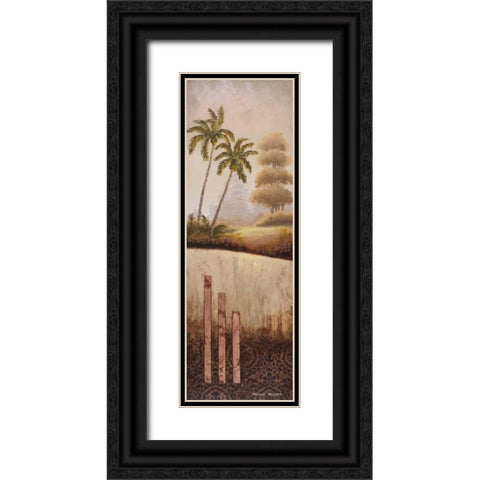 Tropical Gardens II Black Ornate Wood Framed Art Print with Double Matting by Marcon, Michael