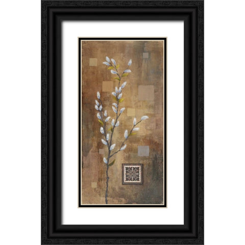 Willow Branch I Black Ornate Wood Framed Art Print with Double Matting by Marcon, Michael