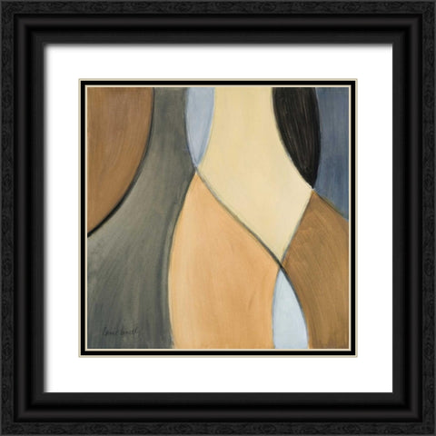 Coalescence Earthtones I Black Ornate Wood Framed Art Print with Double Matting by Loreth, Lanie