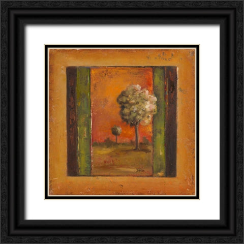 Lonely Trees I Black Ornate Wood Framed Art Print with Double Matting by Pinto, Patricia