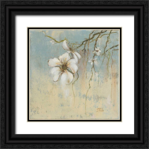 Cherry Blossom I Black Ornate Wood Framed Art Print with Double Matting by Pinto, Patricia