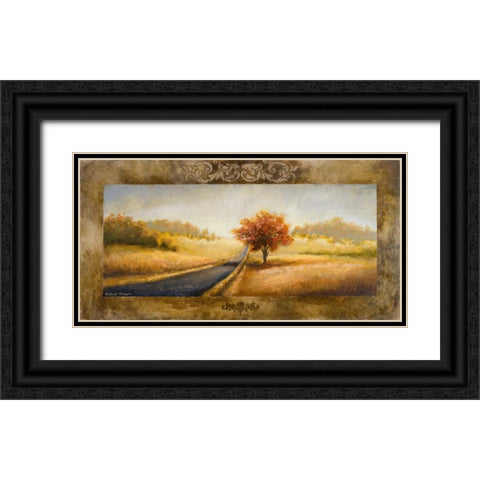 A Place of Passing Time I Black Ornate Wood Framed Art Print with Double Matting by Marcon, Michael