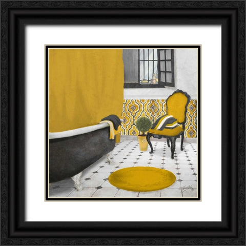 Sundance Bath I - yellow Black Ornate Wood Framed Art Print with Double Matting by Medley, Elizabeth