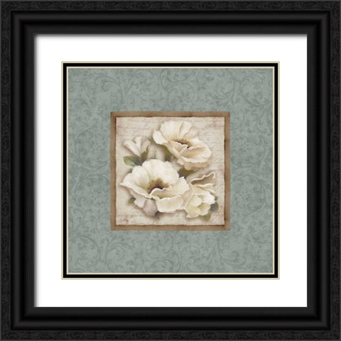 Silversage Flower II Black Ornate Wood Framed Art Print with Double Matting by Medley, Elizabeth