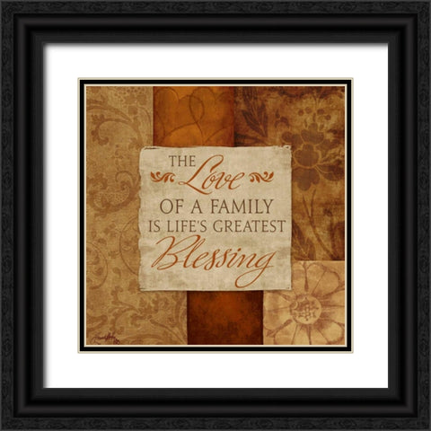 Love of a Family Black Ornate Wood Framed Art Print with Double Matting by Medley, Elizabeth