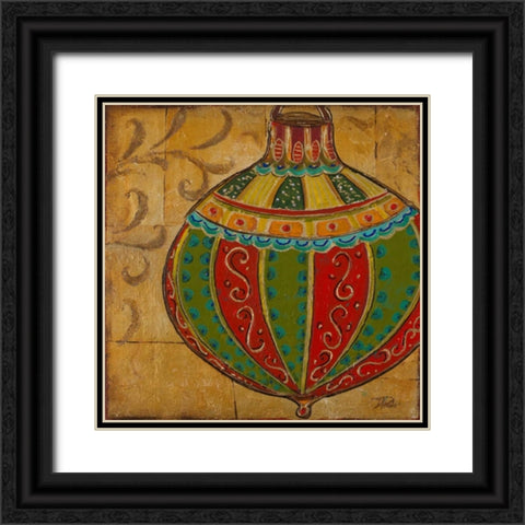 Ornament III Black Ornate Wood Framed Art Print with Double Matting by Pinto, Patricia