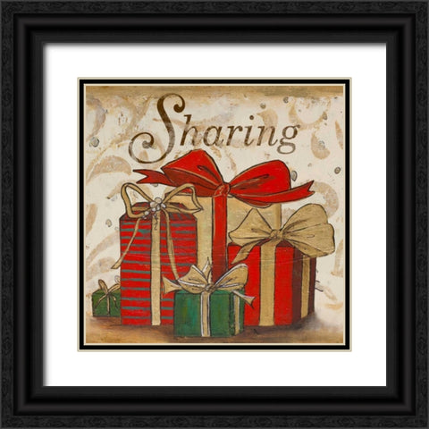 Sharing Black Ornate Wood Framed Art Print with Double Matting by Pinto, Patricia