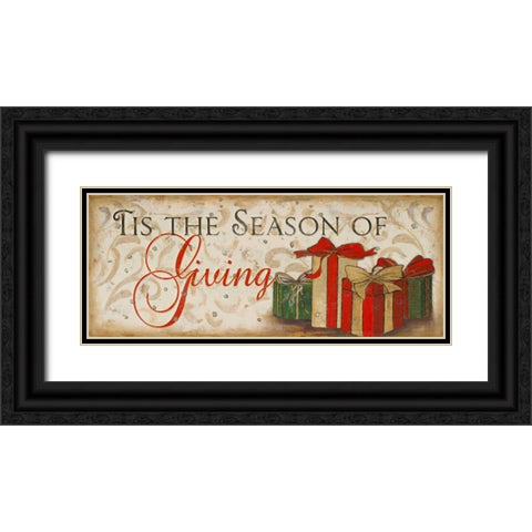 Tis the Season Black Ornate Wood Framed Art Print with Double Matting by Pinto, Patricia