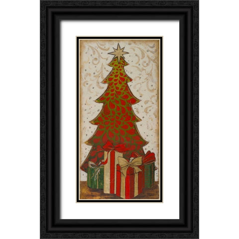 Christmas Tree II Black Ornate Wood Framed Art Print with Double Matting by Pinto, Patricia