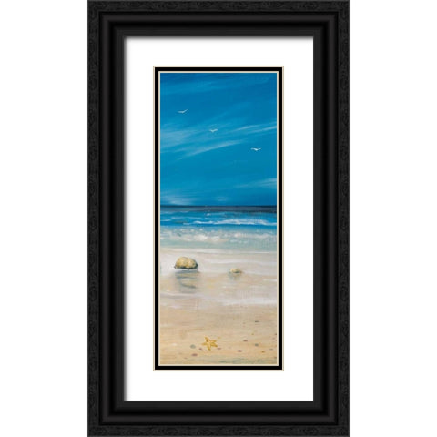 Shore Panel II Black Ornate Wood Framed Art Print with Double Matting by Kingsley