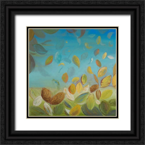 Thinking Green II Black Ornate Wood Framed Art Print with Double Matting by Pinto, Patricia