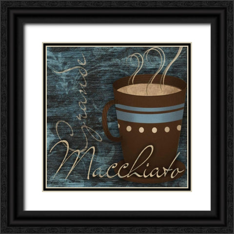 Macchiato Black Ornate Wood Framed Art Print with Double Matting by SD Graphics Studio