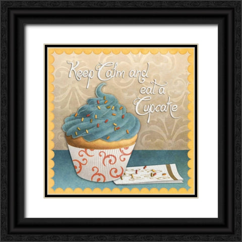 Cupcake I Black Ornate Wood Framed Art Print with Double Matting by SD Graphics Studio