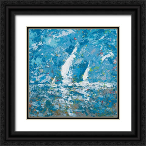 Sailing II Black Ornate Wood Framed Art Print with Double Matting by Kingsley