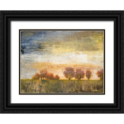 Standing in the Wind I Black Ornate Wood Framed Art Print with Double Matting by Marcon, Michael