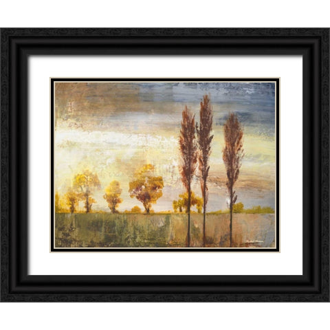 Standing in the Wind II Black Ornate Wood Framed Art Print with Double Matting by Marcon, Michael