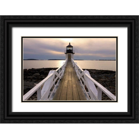 Marshall Point Black Ornate Wood Framed Art Print with Double Matting by Veilleux, Jason