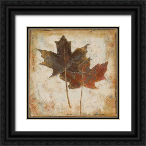 Natural Leaves IV Black Ornate Wood Framed Art Print with Double Matting by Pinto, Patricia