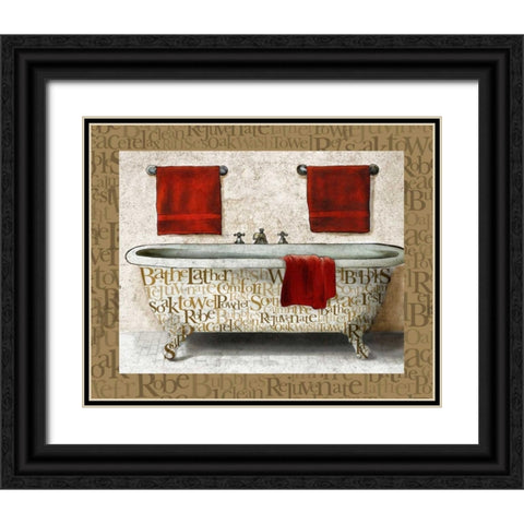 Crazed Relaxation I Black Ornate Wood Framed Art Print with Double Matting by Medley, Elizabeth