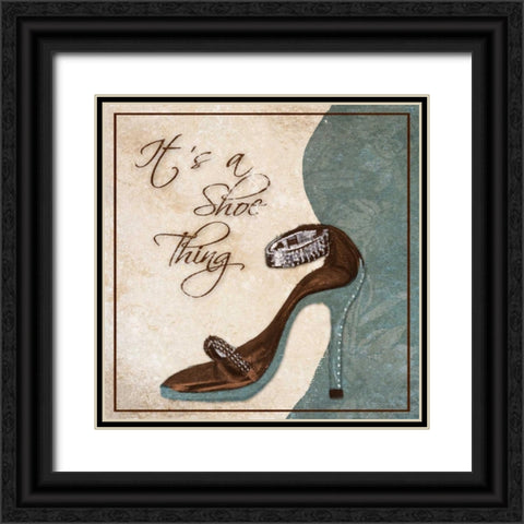 Its a Shoe Thing Black Ornate Wood Framed Art Print with Double Matting by Ritter, Gina