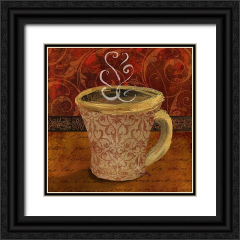 Cafe I Black Ornate Wood Framed Art Print with Double Matting by Medley, Elizabeth