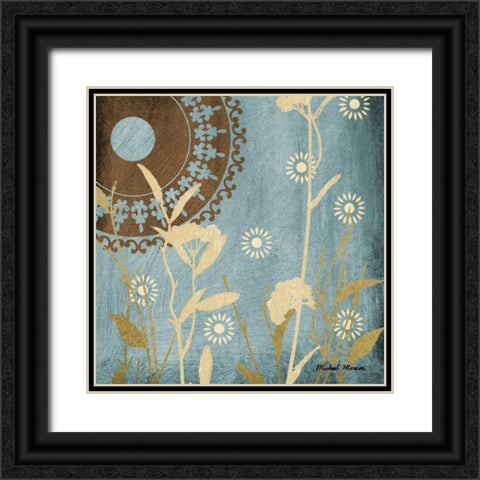 Botanical Silhouettes I Black Ornate Wood Framed Art Print with Double Matting by Marcon, Michael