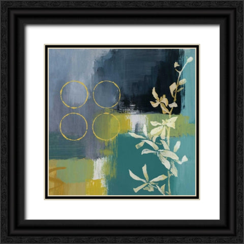 Mediterranean Floral I Black Ornate Wood Framed Art Print with Double Matting by Loreth, Lanie