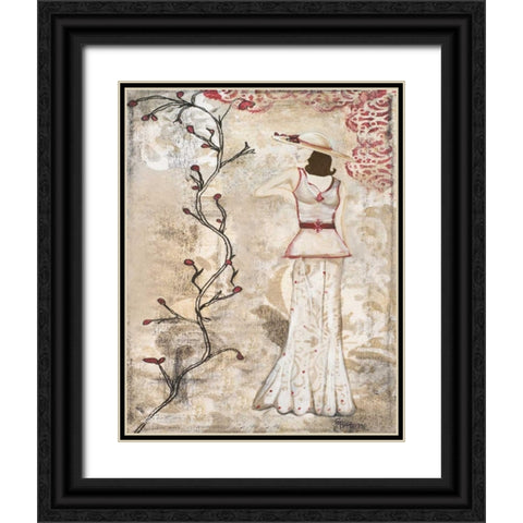 Stroll in the Park I Black Ornate Wood Framed Art Print with Double Matting by Ritter, Gina