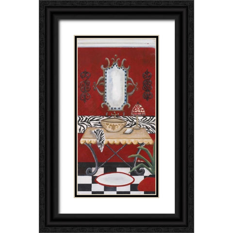 Palm Beach Bath I Black Ornate Wood Framed Art Print with Double Matting by Ritter, Gina