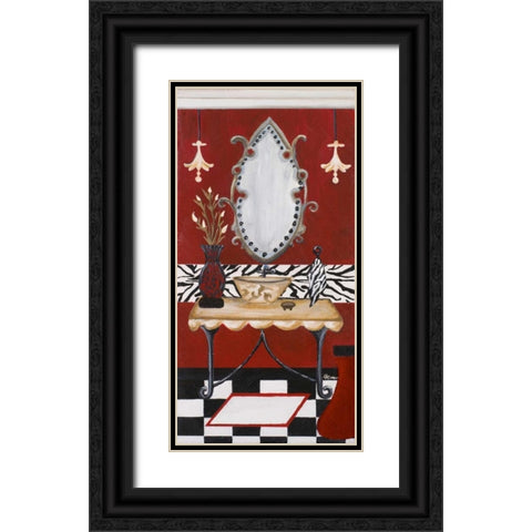 Palm Beach Bath II Black Ornate Wood Framed Art Print with Double Matting by Ritter, Gina