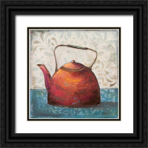 Red Pots I Black Ornate Wood Framed Art Print with Double Matting by Pinto, Patricia