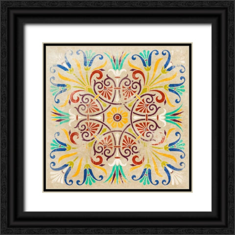Talavera I Black Ornate Wood Framed Art Print with Double Matting by SD Graphics Studio