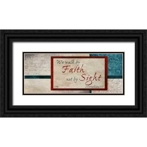 Faith and Sight Black Ornate Wood Framed Art Print with Double Matting by Medley, Elizabeth