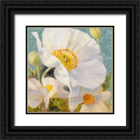 Sunbeam Flowers I Black Ornate Wood Framed Art Print with Double Matting by Loreth, Lanie