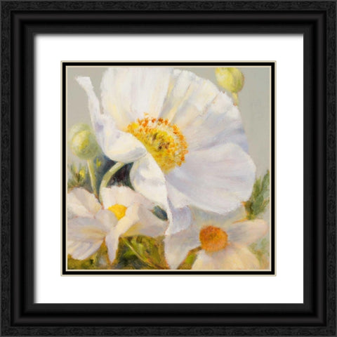 Sunbeam Flowers I Black Ornate Wood Framed Art Print with Double Matting by Loreth, Lanie