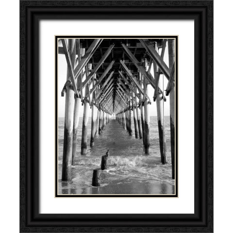 By the Dock I Black Ornate Wood Framed Art Print with Double Matting by Rodriguez, Jairo
