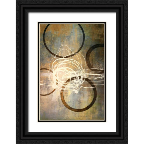 Connections I Black Ornate Wood Framed Art Print with Double Matting by Marcon, Michael