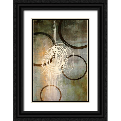 Connections II Black Ornate Wood Framed Art Print with Double Matting by Marcon, Michael
