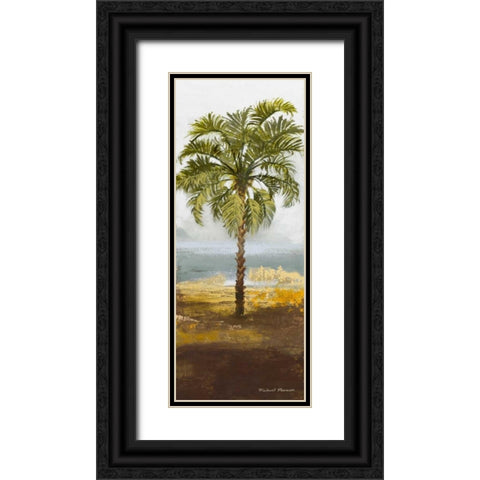 Beach Palm I Black Ornate Wood Framed Art Print with Double Matting by Marcon, Michael